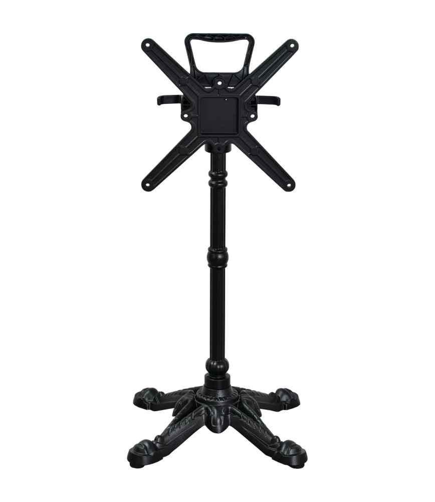 Pied Bistro 4 branches rabattable pour extérieur H 72 cm