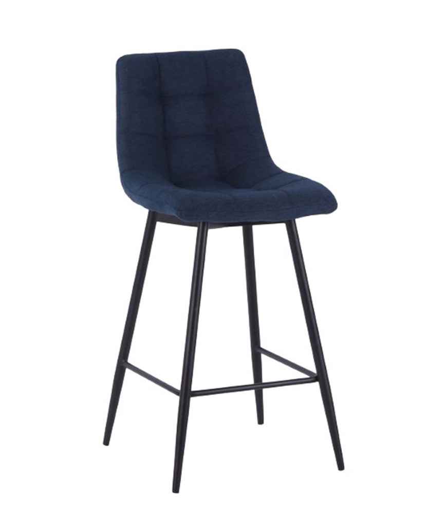 Tabouret snacking Retro H 65, assise tournante, couleur bleu canard