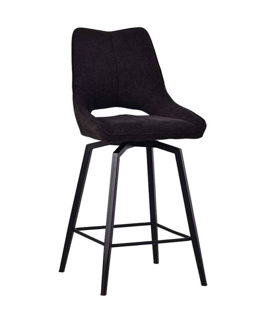 Tabouret snacking Cosy H 65, assise tournante, couleur brun foncé