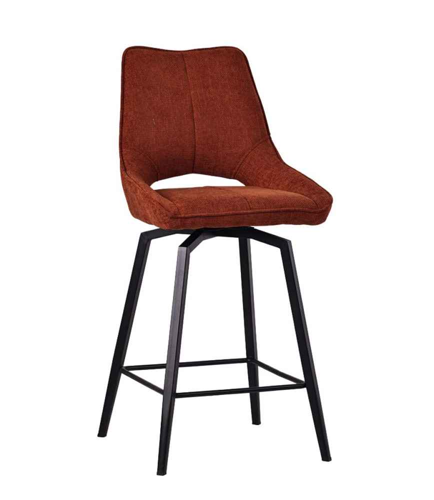 Tabouret snacking Cosy H 65, assise tournante, couleur terracotta