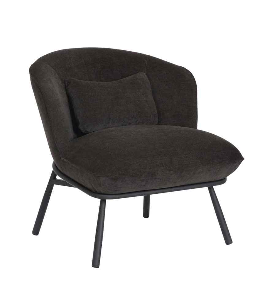 Fauteuil lounge brun foncé