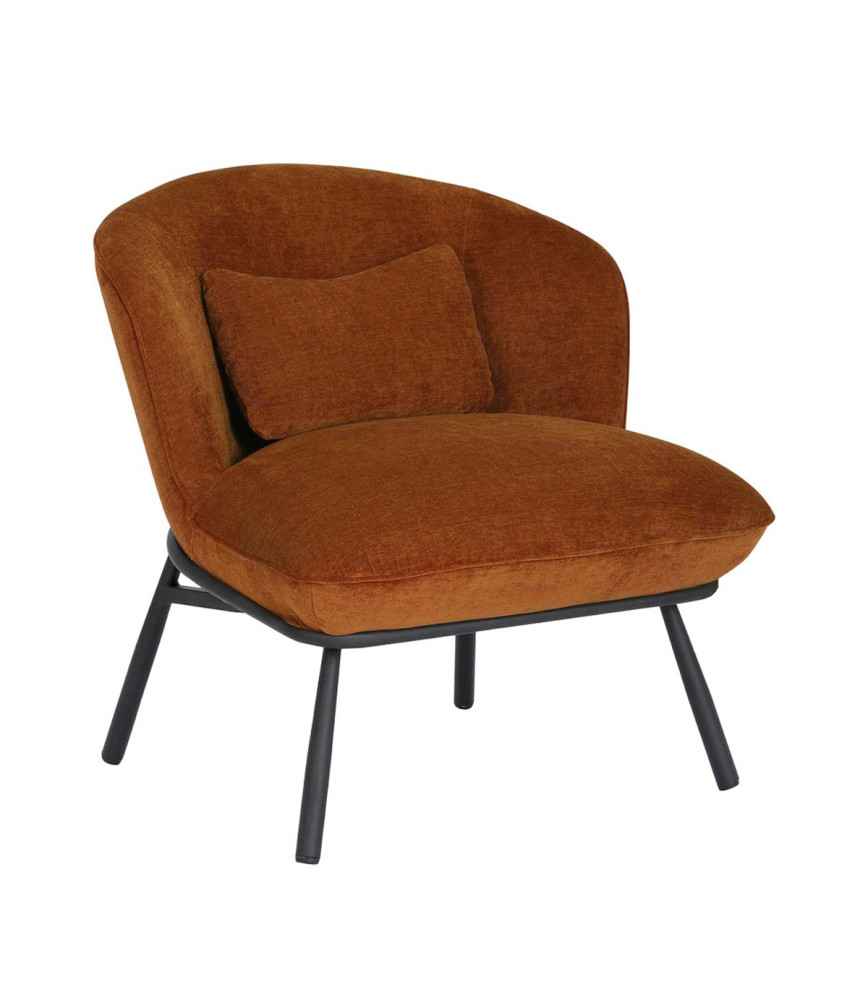 Fauteuil lounge terracotta