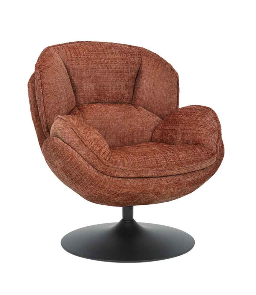 Fauteuil relax pivotant terracotta