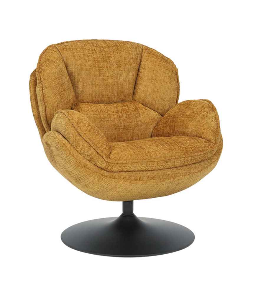 Fauteuil relax pivotant cognac