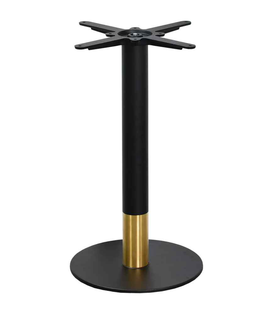 Pied de table fonte acier Finition noir Base Doré