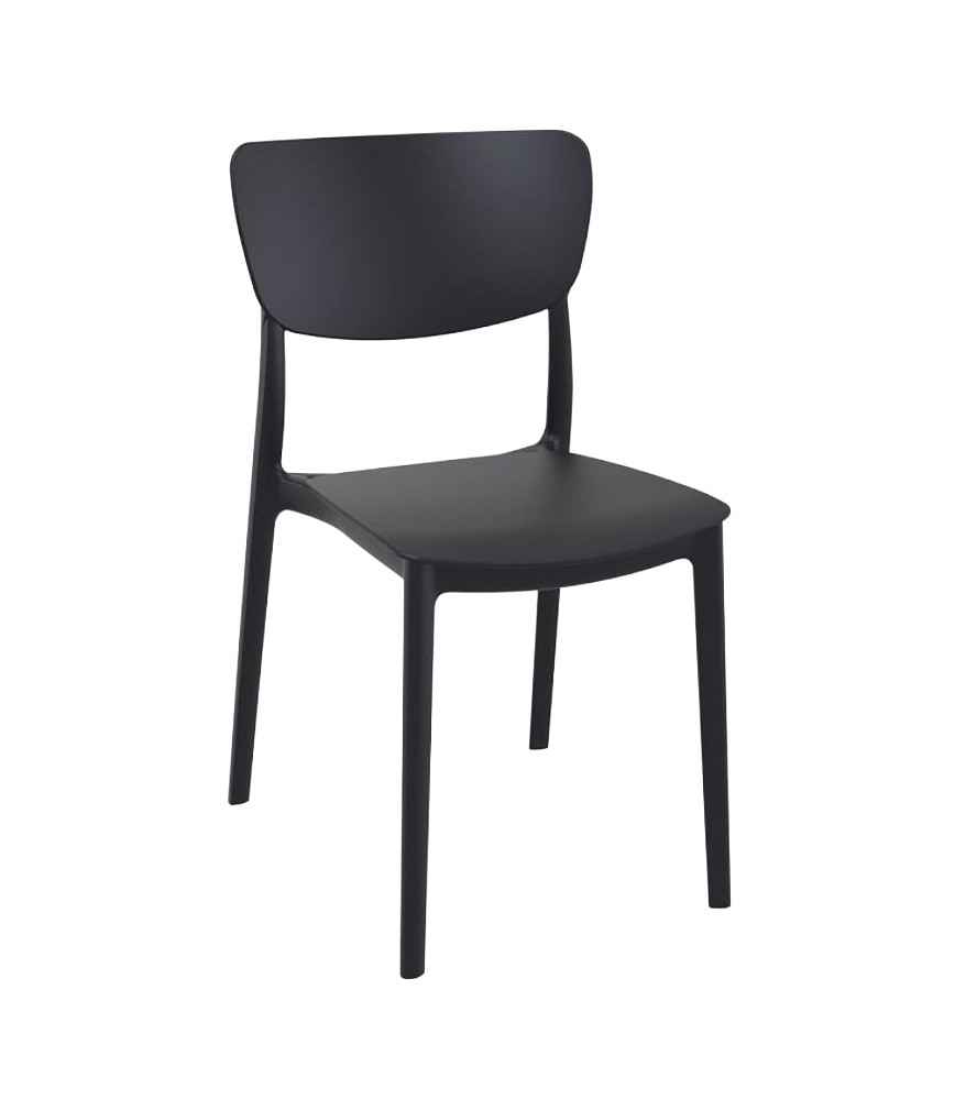 Chaise empilable Collection "Campagne" Noir