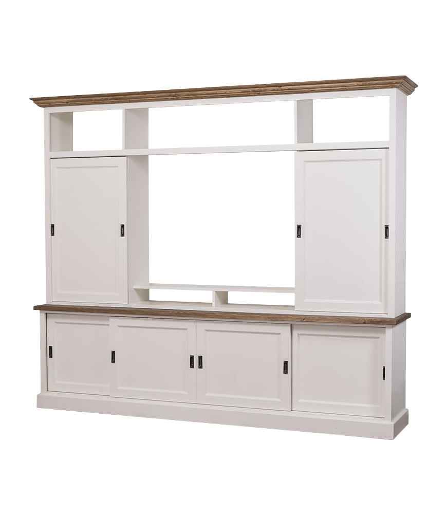 Meuble TV avec 6 portes coulissantes L 254 x H 210 x P 46