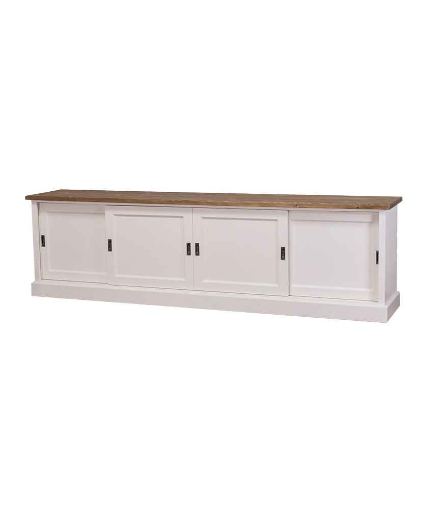 Meuble TV avec 4 portes coulissantes L 246 x H 70 x P 40