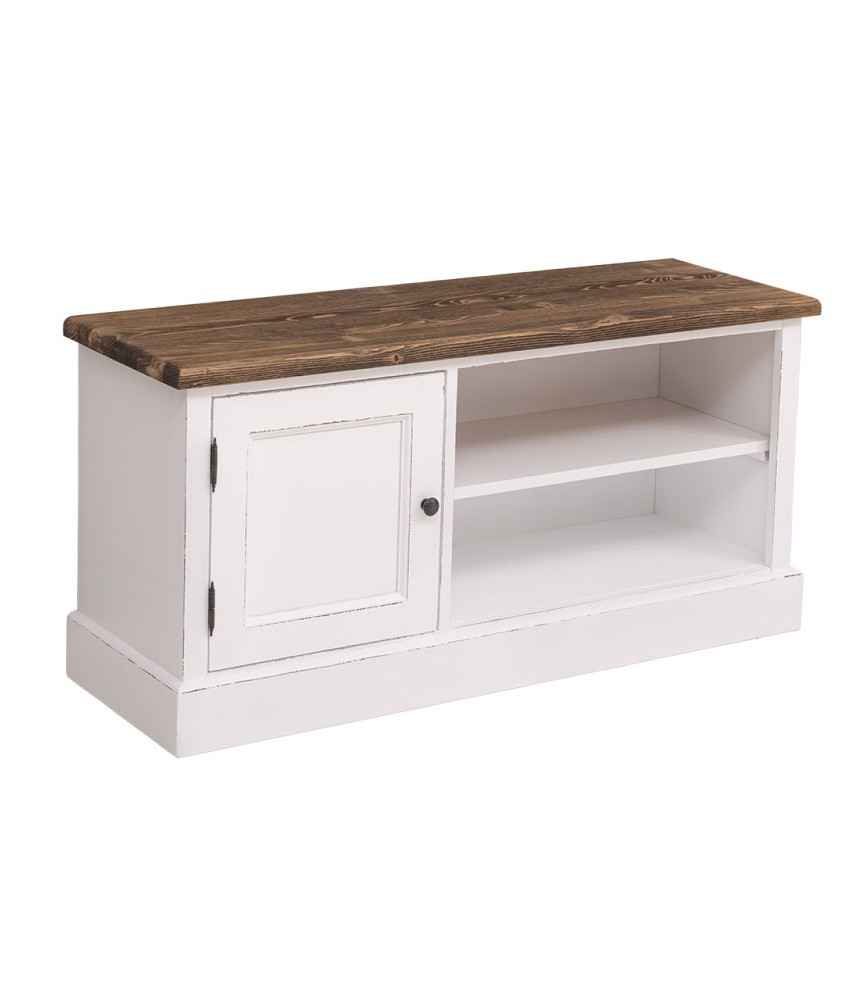Meuble TV avec 1 porte + 1 niche L 120 x H 56 x P 40