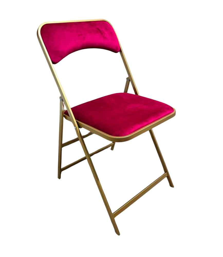 Chaise SPECTACLE doré + velours rouge classement Feu M2 pliante