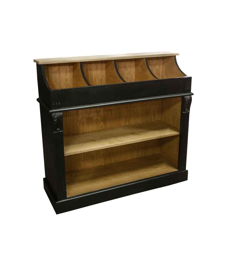 Meuble à 4 casiers L 120 x H 110 x P 42 avec plateau chêne