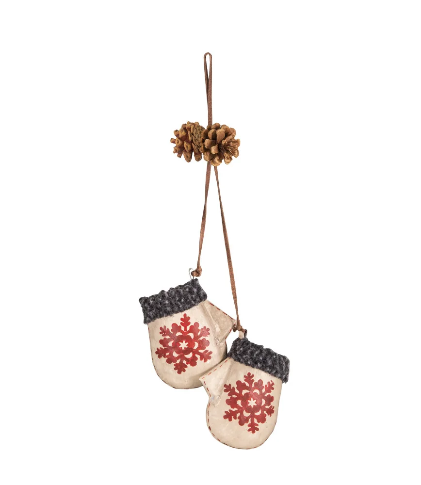 Paire de gants blancs avec flocons