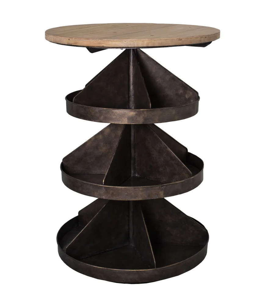 Table avec 3 casiers pivotants