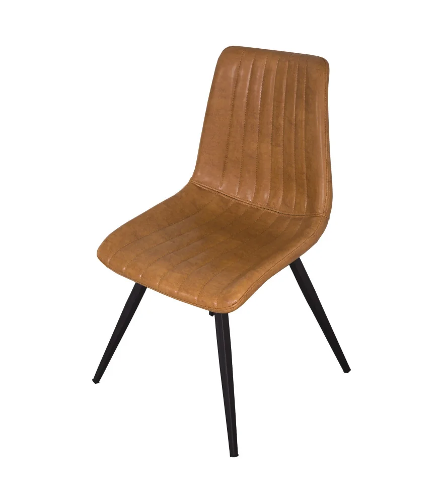 Chaise rétro cognac