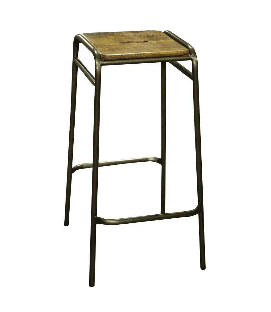 Tabouret de bar assise bois