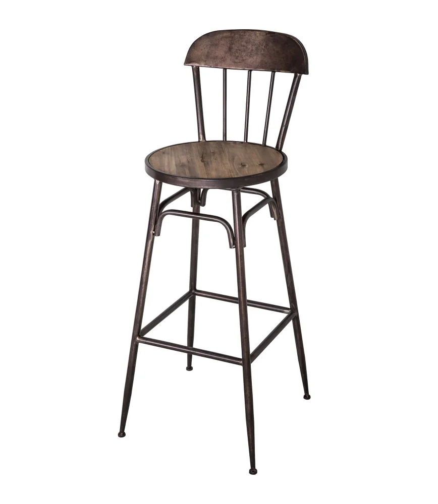 Fauteuil de bar assise bois