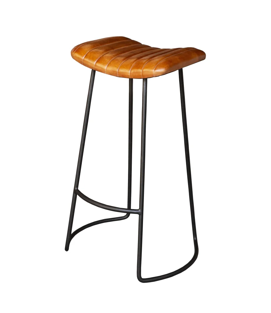 Tabouret de bar assise cuir