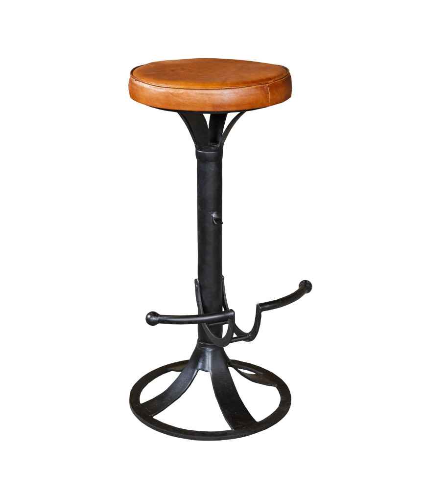 Tabouret de bar en cuir