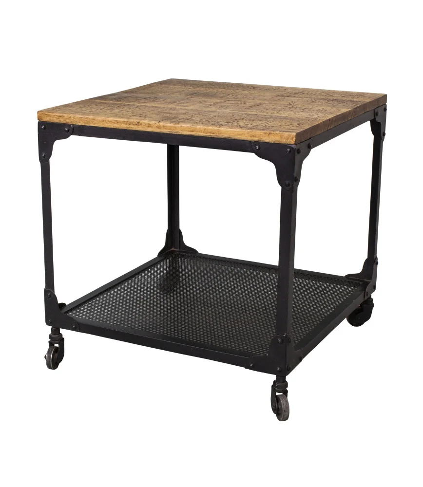 Table basse carré indus 50 x 50