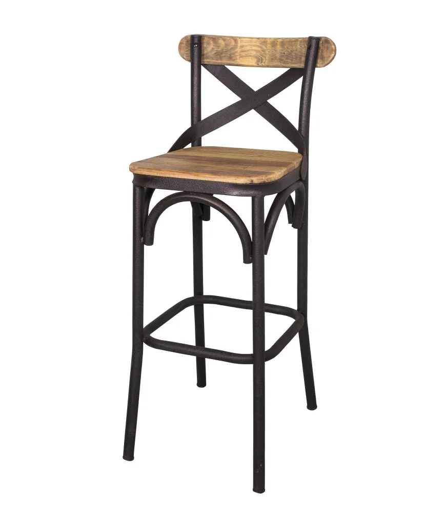 Tabouret de bar assise bois
