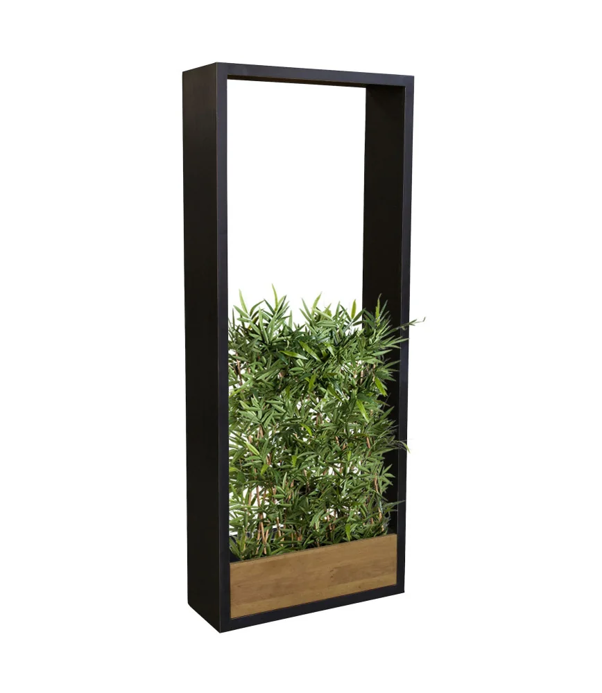 Jardinière ouverte avec caisson en chêne L 80 x H 200 x P 30