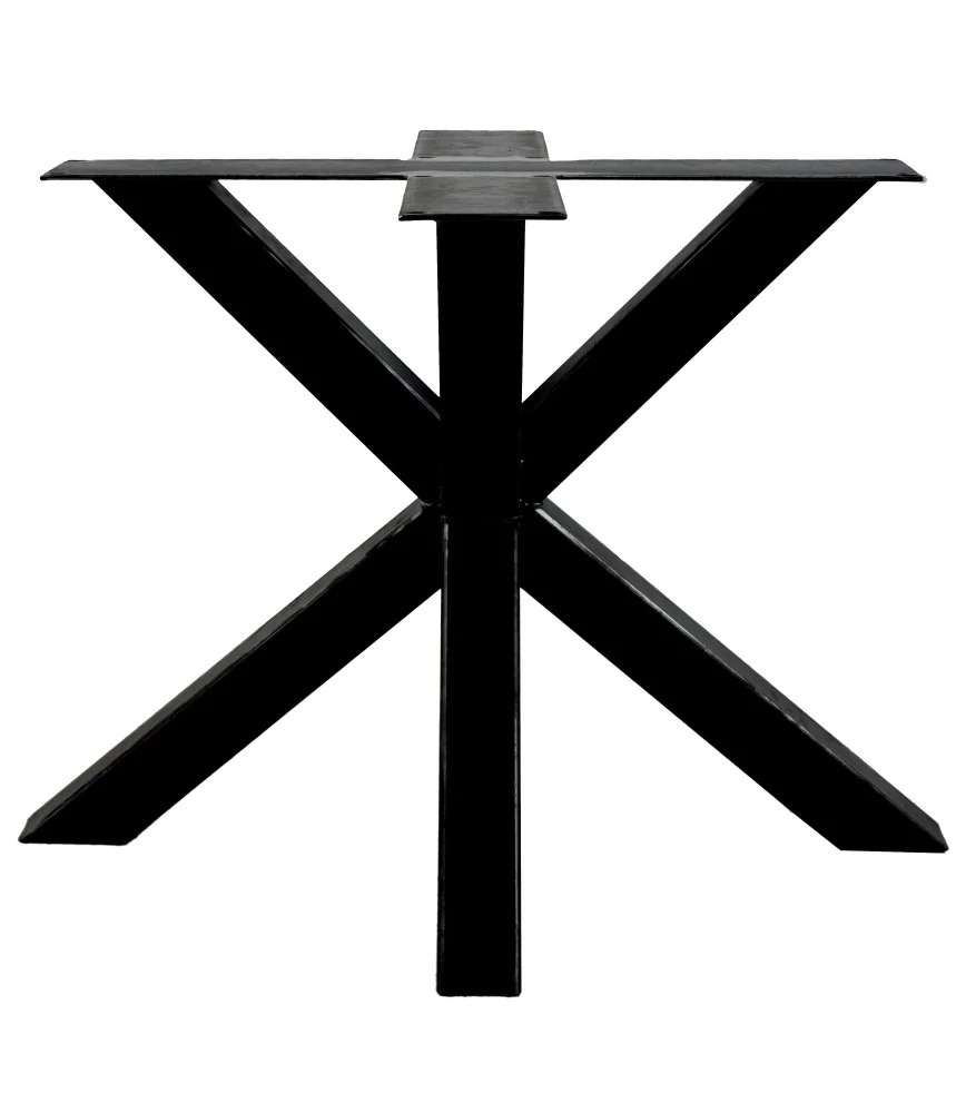 Pied elipse pour table ronde L 101 x P 80 x H 74 section métal 8 x 8