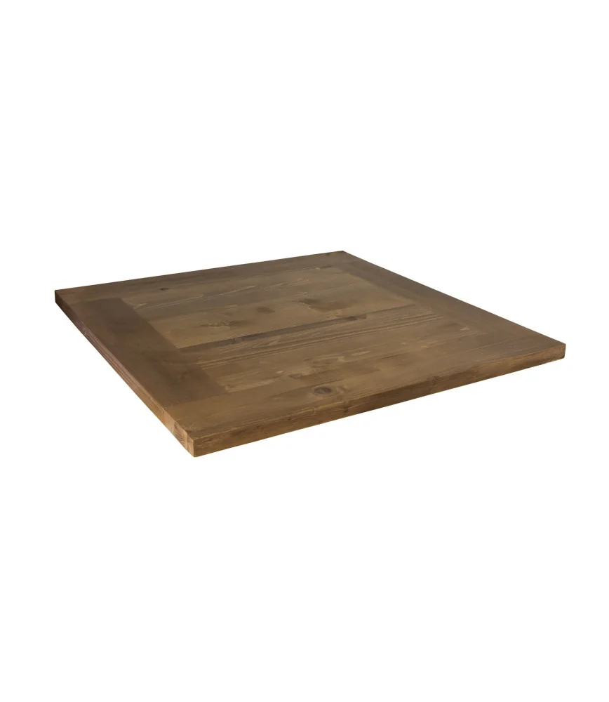 Plateau en sapin 70 x 70 x 2.7 cm (TEINTE + VERNIS POLYMERE)