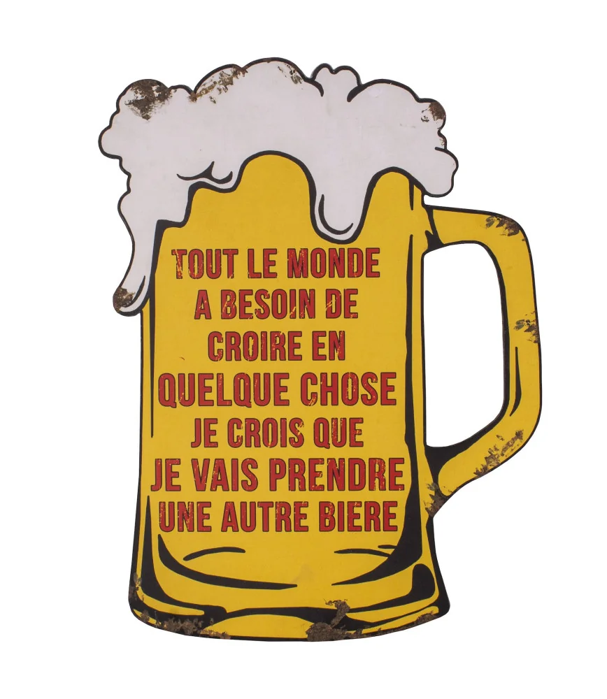 Plaque forme chope de bière