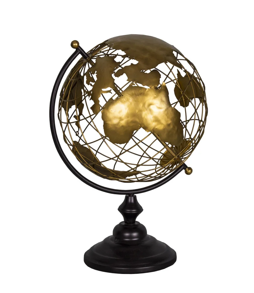 Globe couleur noir et or GM