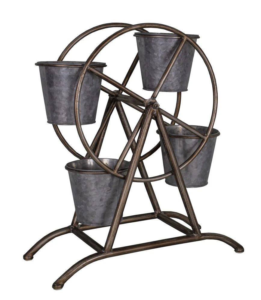 Pots sur support rotatif industriel