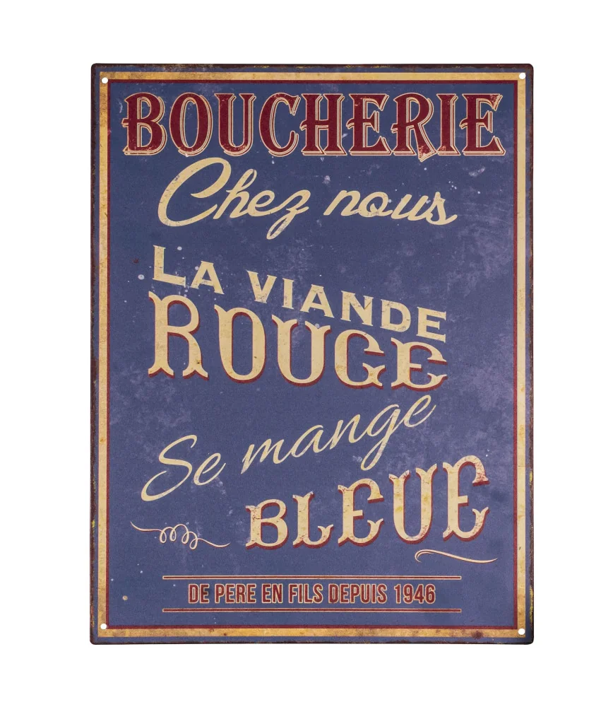 Plaque BOUCHERIE 33 x 25 cm