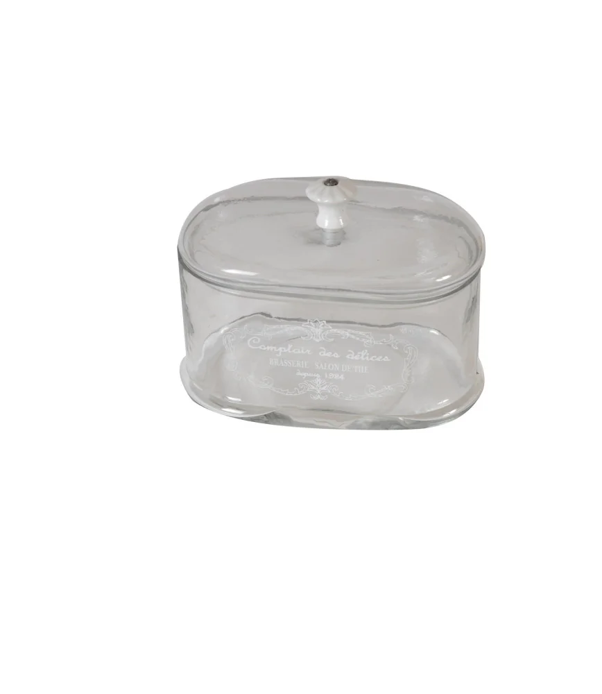Pot verre avec couvercle "comptoir des délices" PM