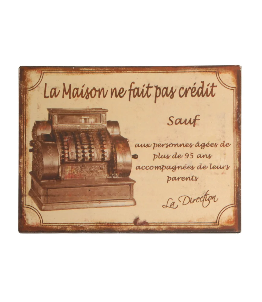 Plaque "Crédit"