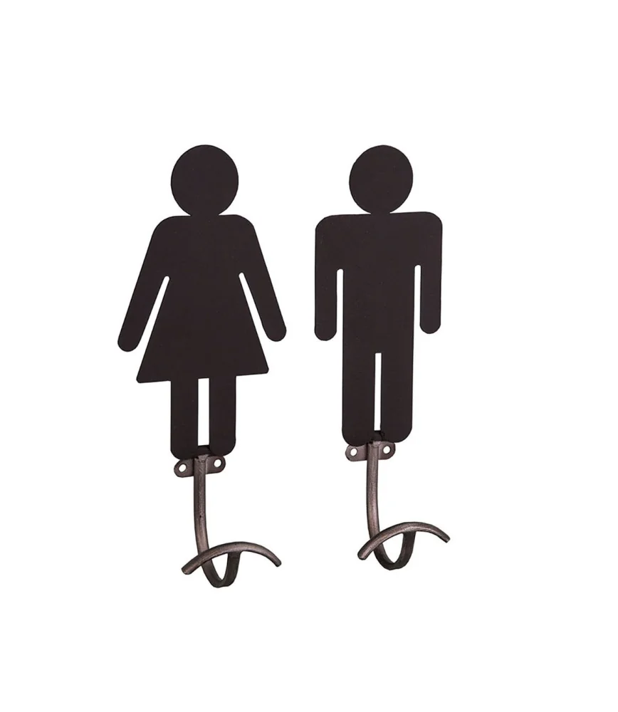 Set 2 patères Homme/Femme