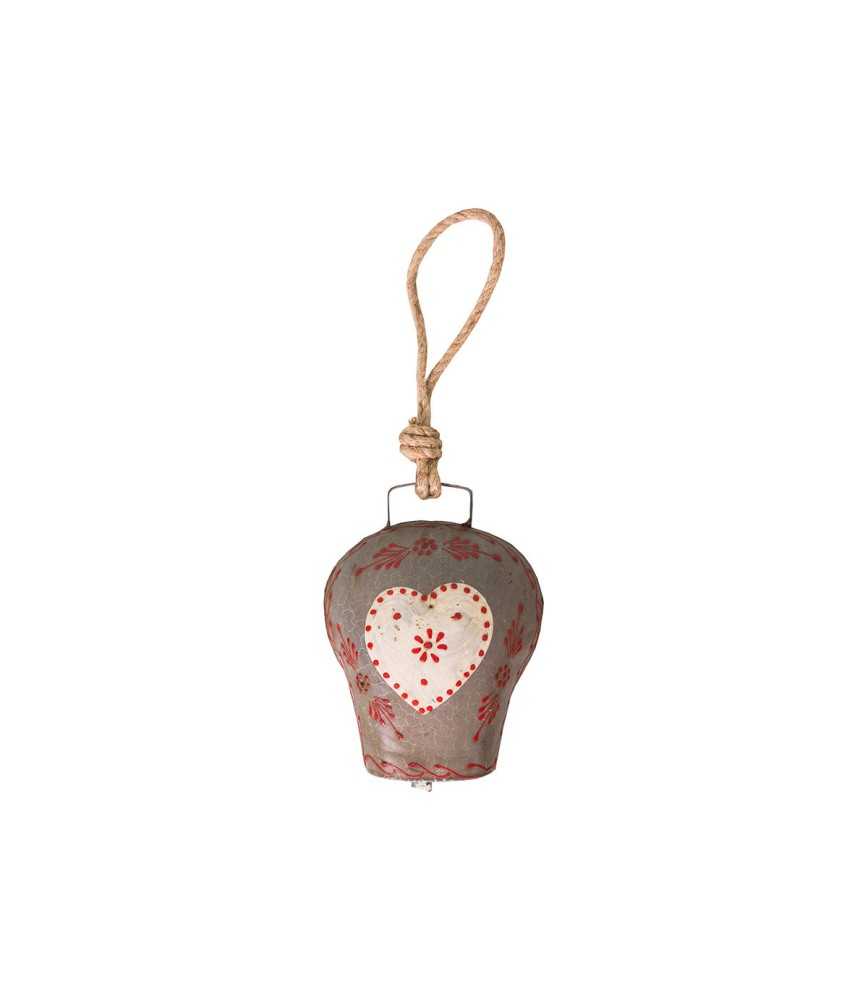 Cloche de vache GM/ corde Gris-rouge