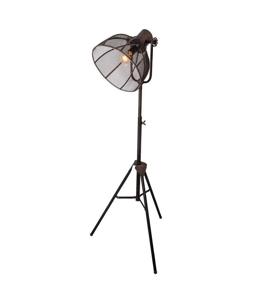 Lampe sur trépied grillagée H:134cm