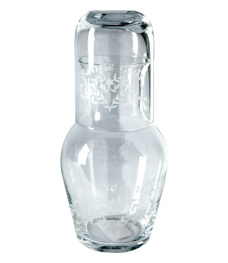 Carafe et verre de nuit 'Bonne Nuit"