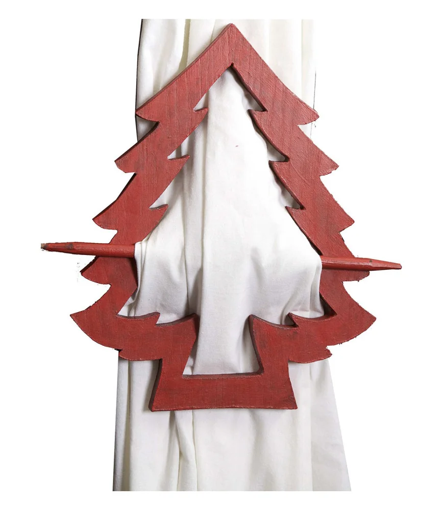 Embrasse de rideau sapin rouge
