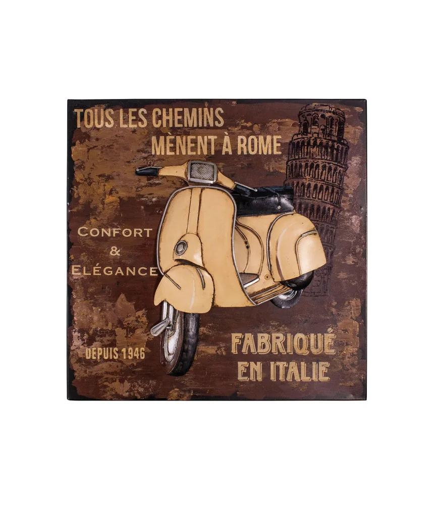 Tableau deco fer Rome 40 x 40
