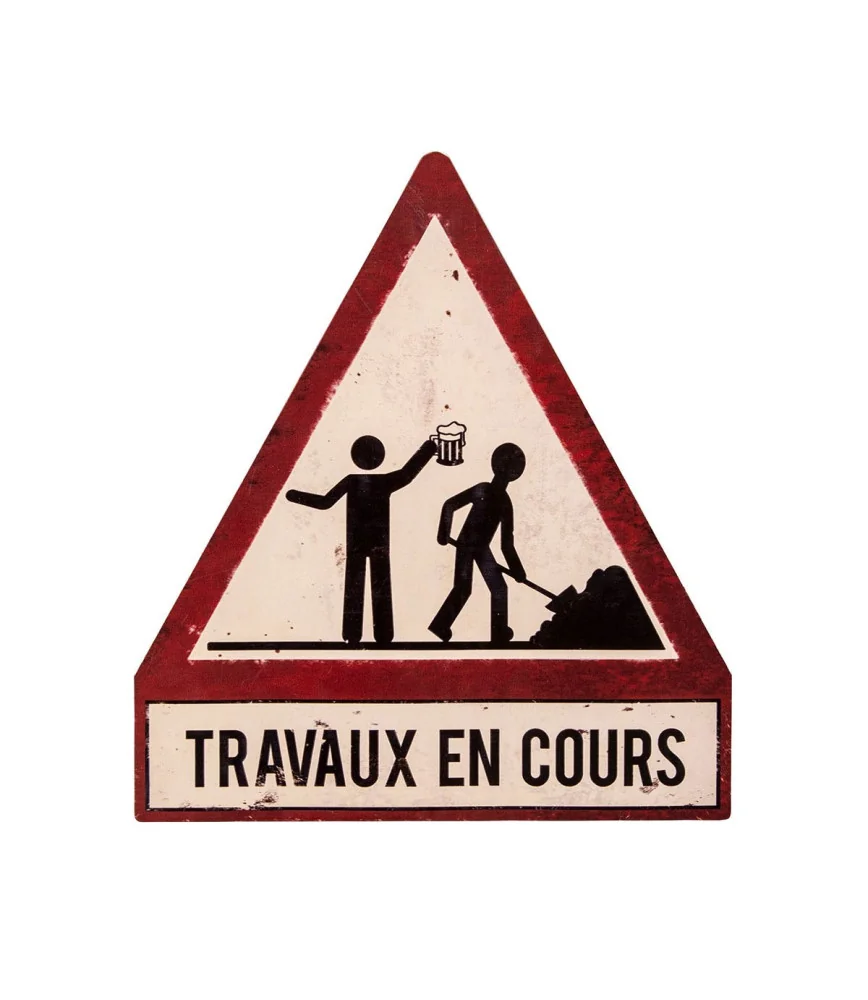 Panneau "Travaux en cours" 30*33.5