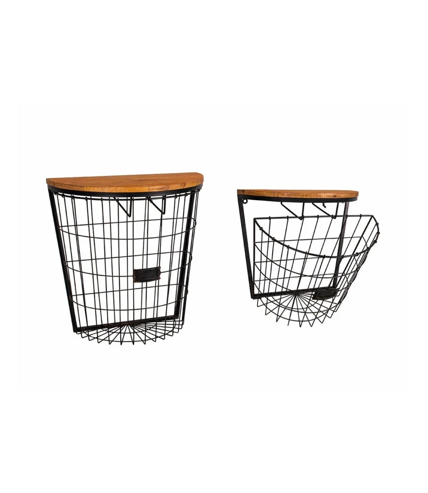 Set de 2 paniers mural