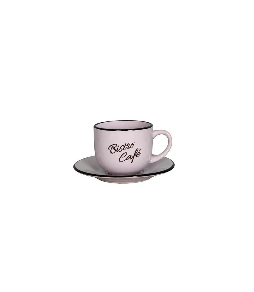 Mug et soucoupe "Bistro - café" Blanc