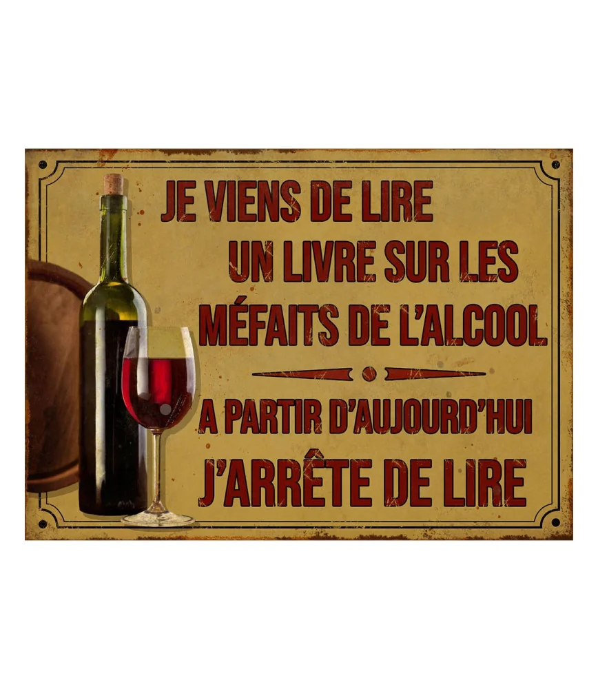 Plaque "Je viens de lire" 21*15
