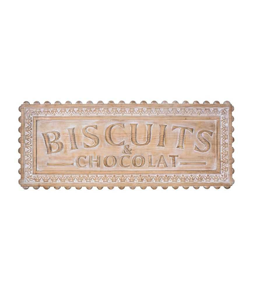 Plaque bois Biscuits et chocolat
