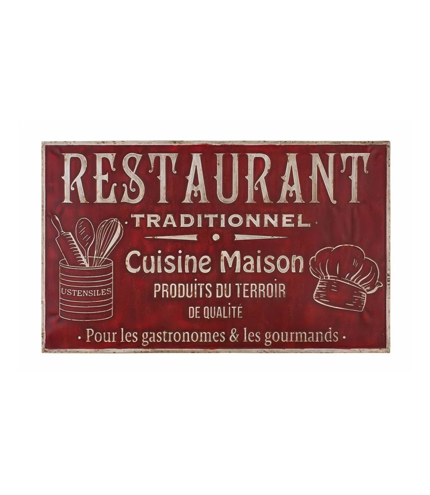Grande plaque Restaurant 123 x 74 cm