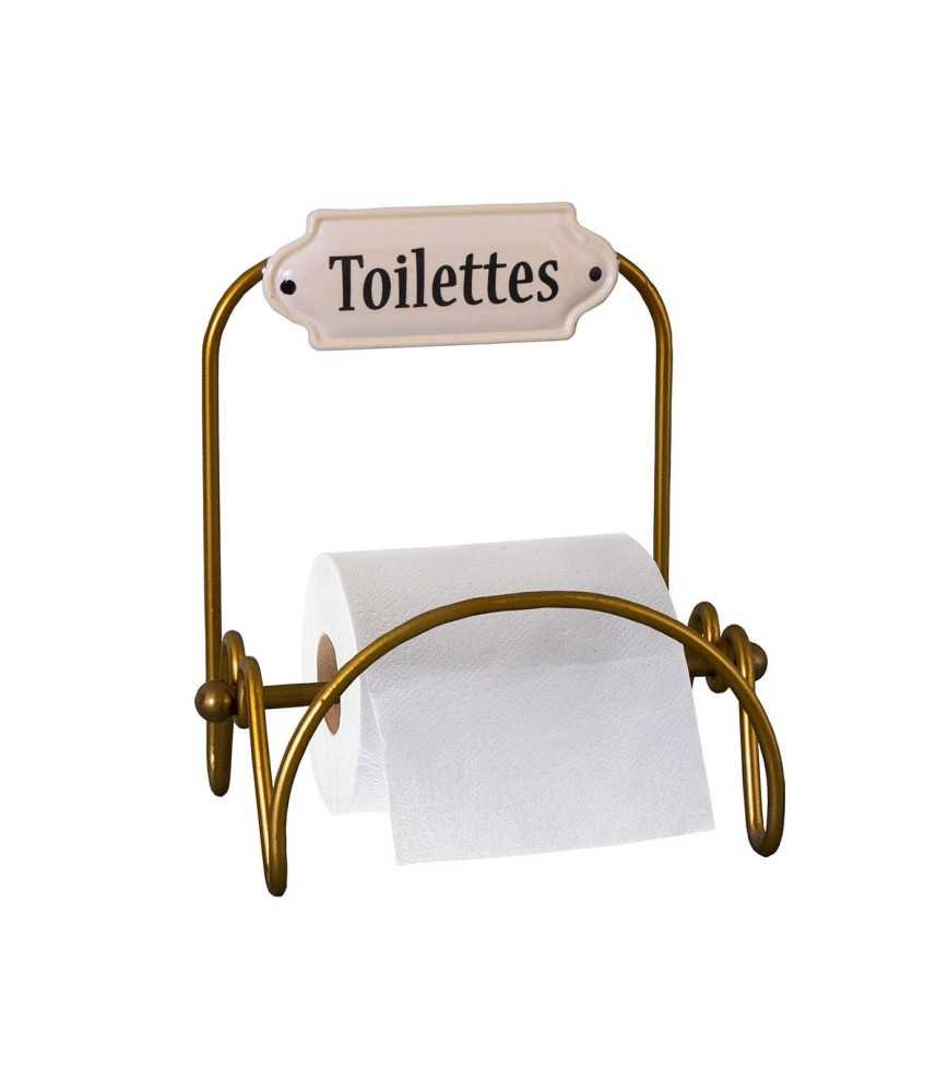 Dérouleur papier « Toilettes » émaillé 