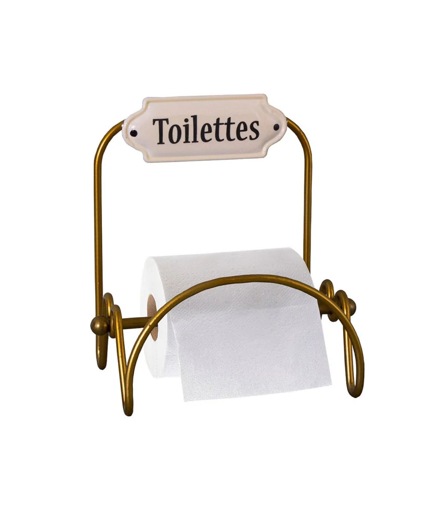 Dérouleur papier ¬´¬?Toilettes¬?¬ª émaillé