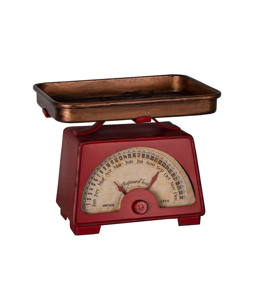Balance calendrier rouge
