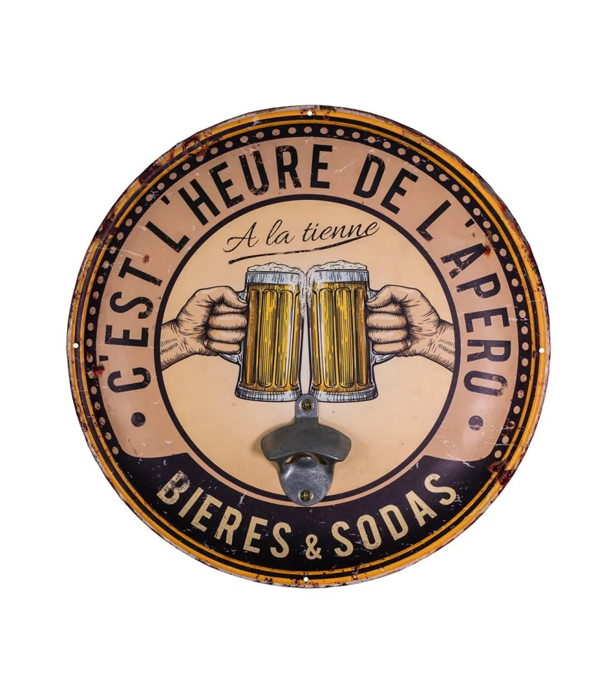 Decapsuleur Mural "L'heure de l'apéro"