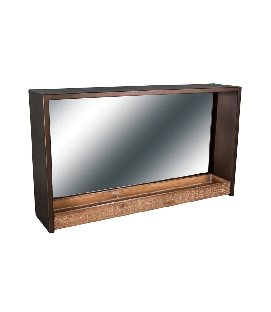 Miroir fer/bois